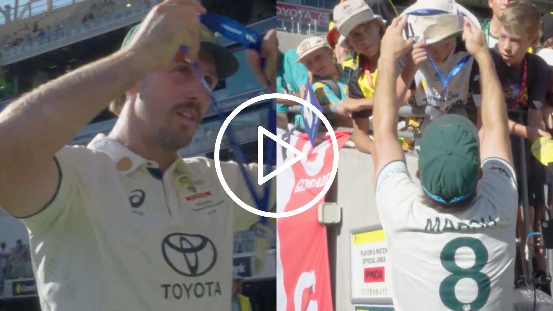 [Watch] Mitchell Marsh Gifts 'Player Of The Match' Medal To A Young Fan After Perth Test